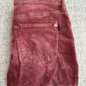 Anthropologie Pilcro Rosy Corduroy Trousers Sz 26 Slim Boyfriend Crop